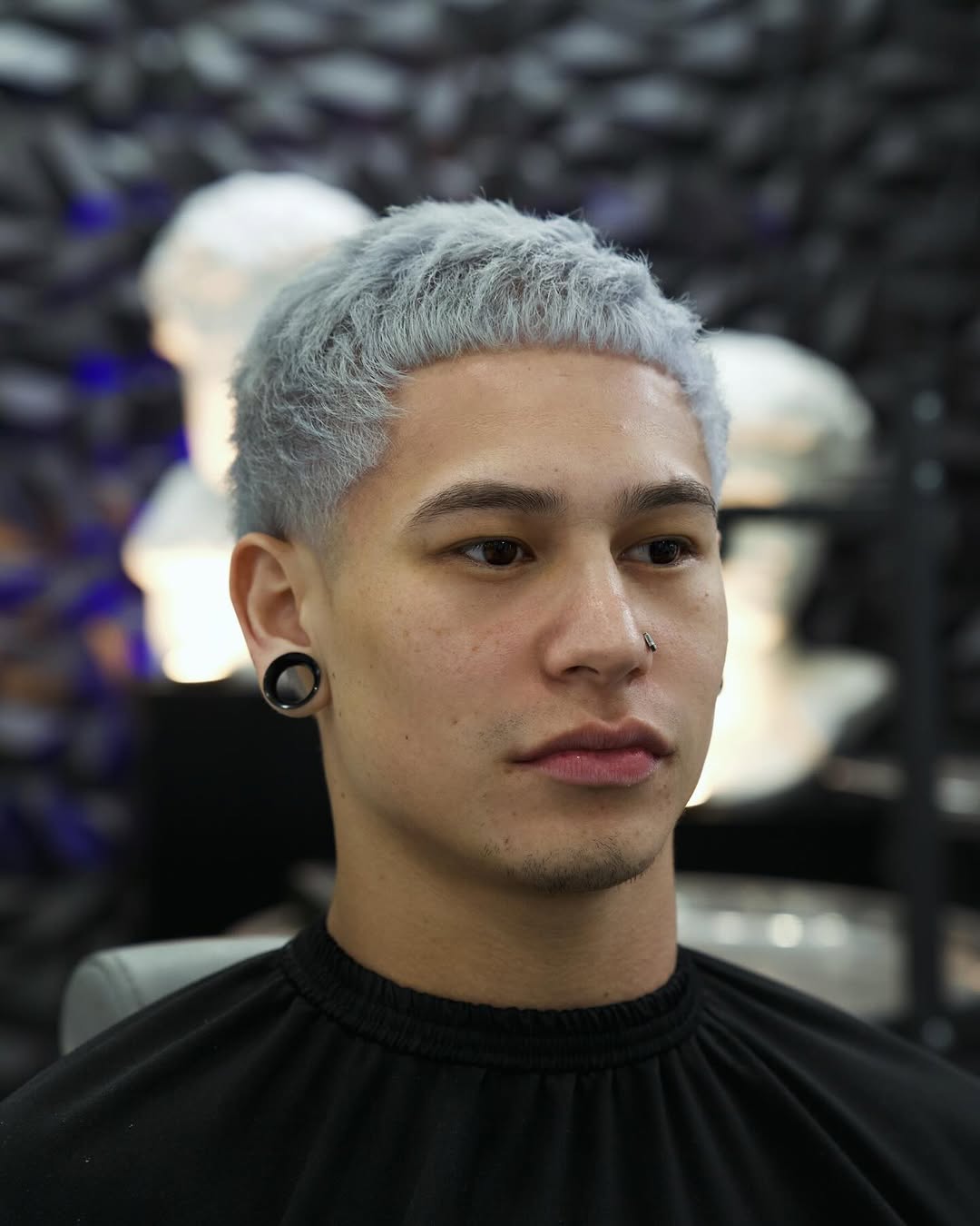 Silver Gray Hair Color with Modern Cut