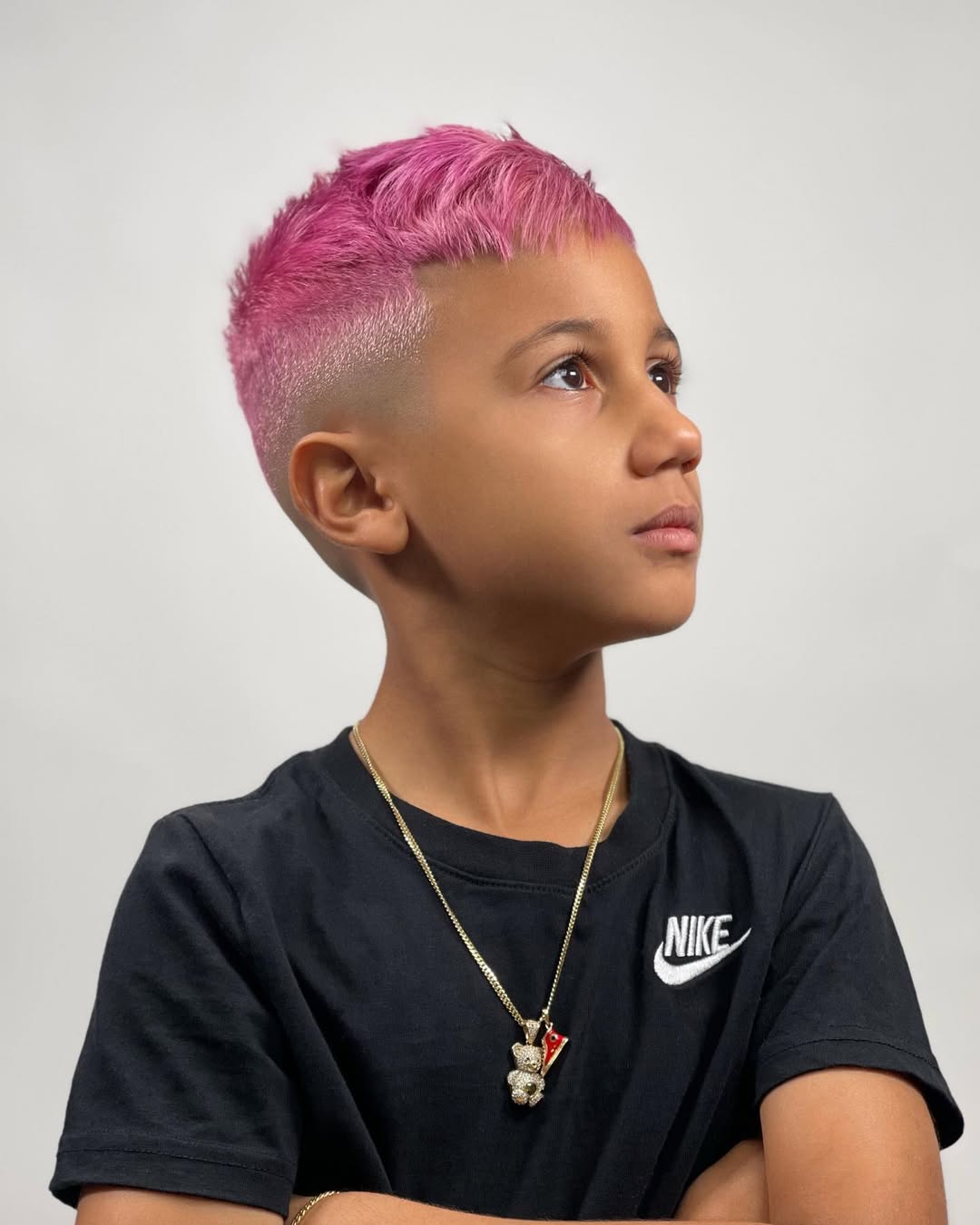 Vibrant Pink Hair Color and Cut